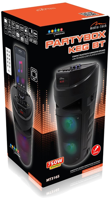 Акустична система Media-Tech Partybox Keg BT MT3165 Wireless Speaker (AKGMEDGLO0014) - зображення 2