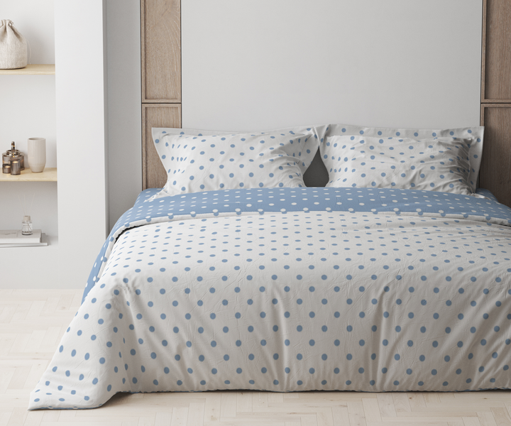 Акція на Комплект постільної білизни ТЕП Happy Sleep полуторний Light Blue Dots (2-03794_25070) від Rozetka