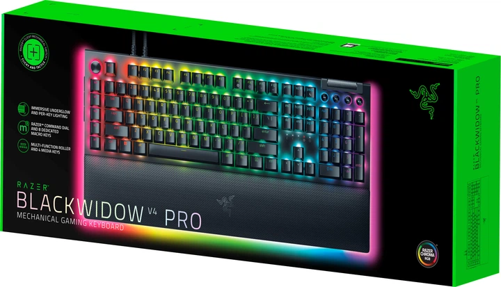 Клавіатура дротова Razer BlackWidow V4 Pro Green Switch USB Black (8887910072042) - зображення 6