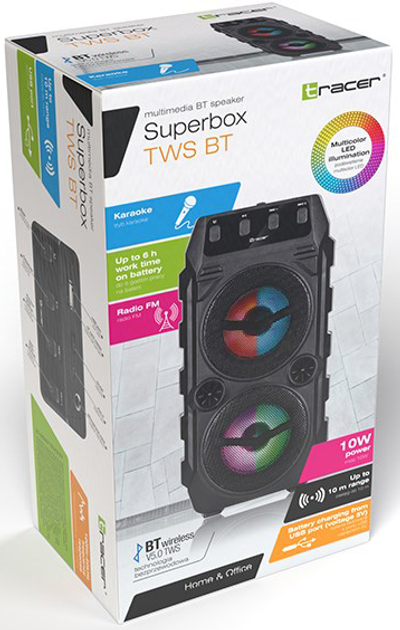 Акустична система Tracer TRAGLO46612 portable speaker 10 W Stereo Black (AKGTRCGLO0023) - зображення 3