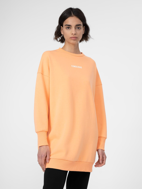 Акція на Світшот жіночий 4F Sweatshirt F251 4FSS23TSWSF251-70S S Помаранчевий з принтом від Rozetka