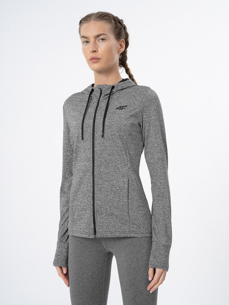 Спортивная кофта женская 4F Sweatshirt Fnk F113 4FSS23TFSWF113-27M XS Серая (5904698156771) 