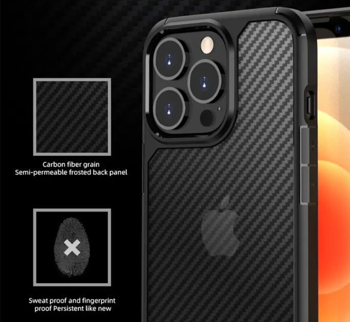 Протиударний чохол для iPhone 14 Ipaky Comely Series Силікон+Пластик Black - зображення 4