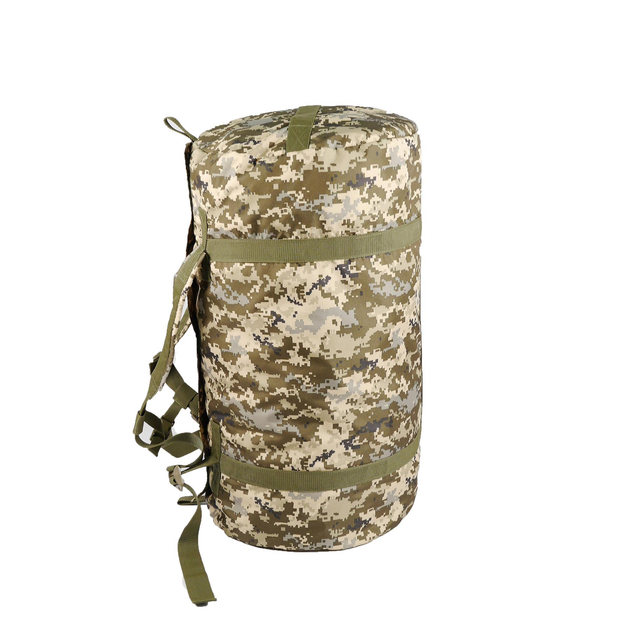 Універсальна сумка-баул тактична 120 літрів, військовий водовідштовхувальний баул із щільної тактичної тканини Kiborg Піксель - зображення 1