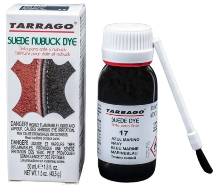 Краска темно-синяя для замши, нубука TARRAGO SUEDE NUBUCK DYE, 50 мл от ...