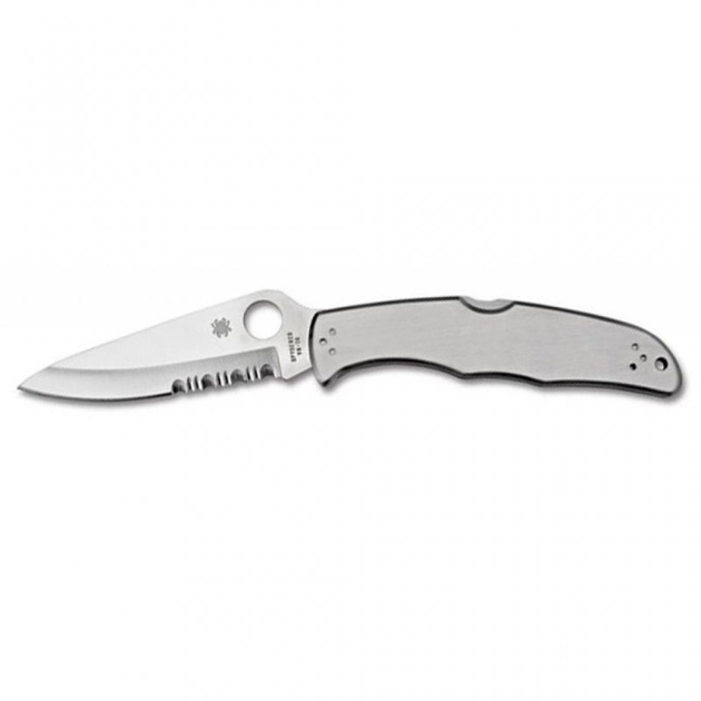 Нож Spyderco Endura, стальная рукоятка, полусеррейтор (C10PS) - изображение 1
