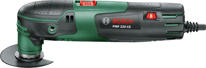 Реноватор (Многофункциональный инструмент) Bosch PMF 220 CE, регулятор скорости, Constant electronic, комплект полотен, чемодан (0603102020) - Фото 3 Реноватор (Многофункциональный инструмент) Bosch PMF 220 CE, регулятор скорости, Constant electronic, комплект полотен, чемодан (0603102020) - изображение 3
