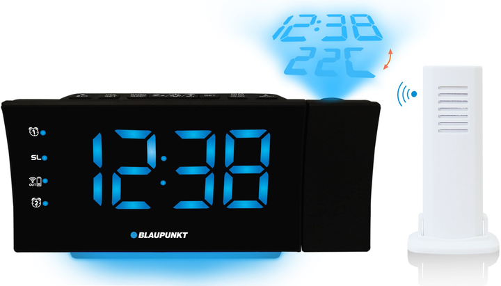 Odbiornik radiowy Blaupunkt Cyfrowy budzik Czarny (CRP81USB) - obraz 3