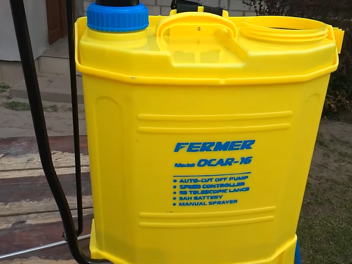 Акумуляторний електрообприскувач FERMER OCAR-16 2 в 1 16 л з ручним підкачуванням помпою універсальний - Фото 8 Акумуляторний електрообприскувач FERMER OCAR-16 2 в 1 16 л з ручним підкачуванням помпою універсальний - зображення 8