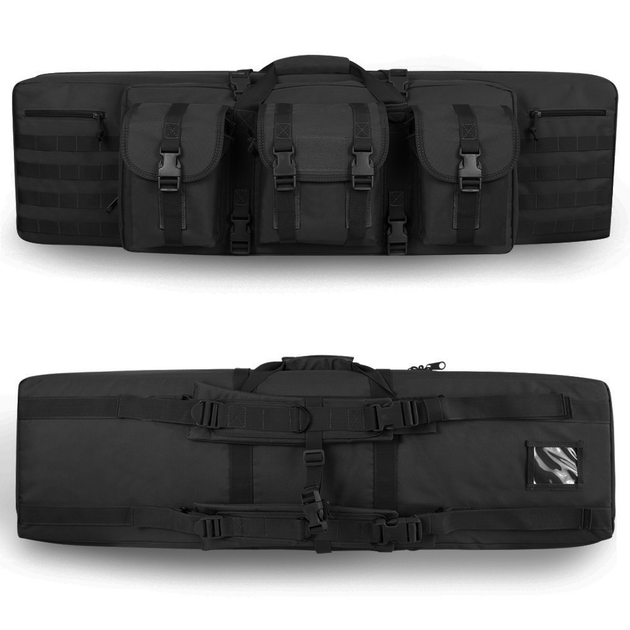 Чохол-рюкзак подвійний для зброї 120см Black - зображення 1