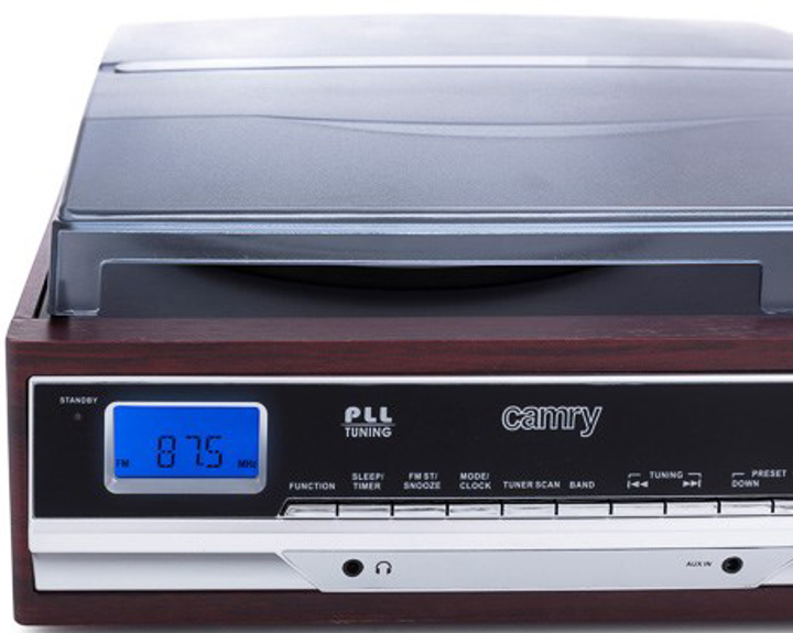 Програвач вінілу Adler Camry Premium Belt-drive audio turntable Black, Chrome, Wood (CR 1113) - зображення 3
