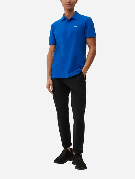 Koszulka polo męska s.Oliver 1312111-5534 XXL Niebieski (4099972652689) - obraz 3