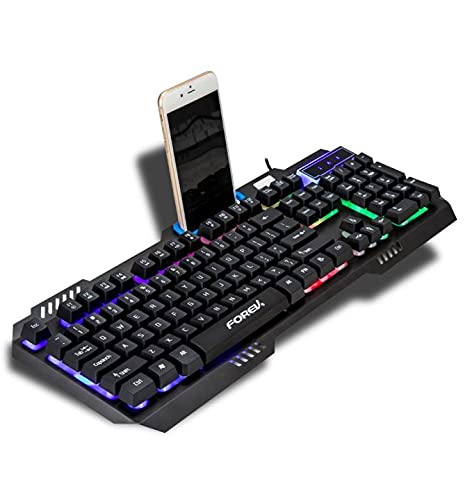 Ігрова клавіатура дротова FOVEV FV-Q307 USB з RGB підсвічуванням - зображення 3
