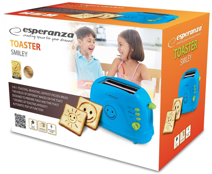 Toster Esperanza Smiley EKT003B - obraz 3
