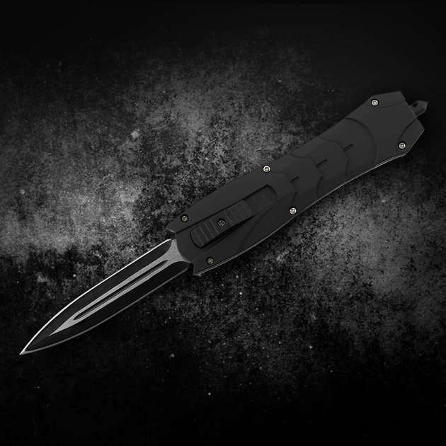 Нож Выкидной Фронтальный со Стеклобоем Black DU39 - изображение 1