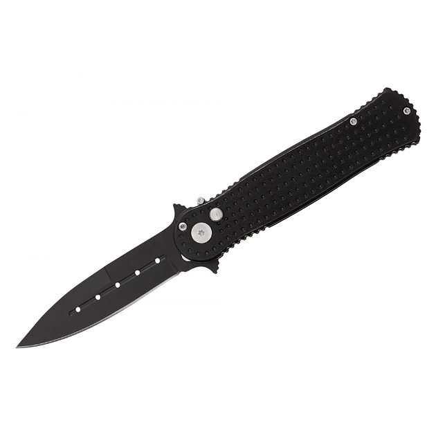 Нож выкидной черный Сталь 440 С KM67 - изображение 2