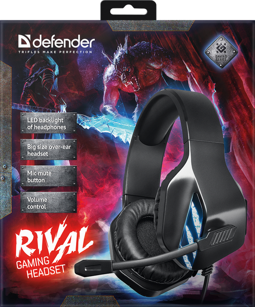 Гарнітура Defender Rival Black (64565) (6857925) - Фото 4 Гарнітура Defender Rival Black (64565) (6857925) - изображение 4
