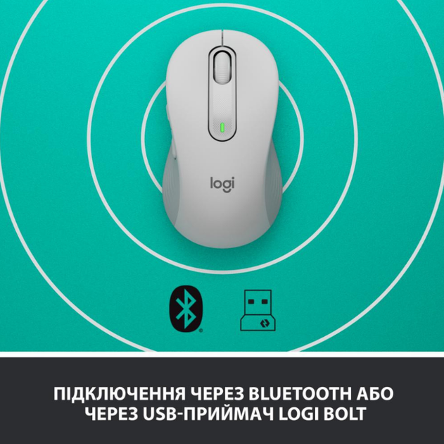 Миша комп'ютерна Logitech Signature M650 Wireless OFF-WHITE B2B (6859756) - изображение 4