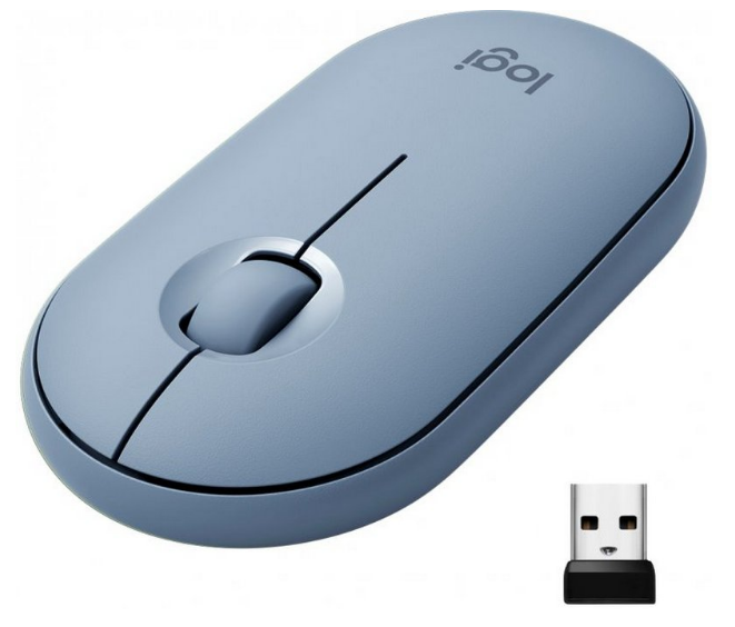 Миша комп'ютерна Logitech Pebble M350 Wireless, Blueberry (910-006753) (6836229) - Фото 2 Миша комп'ютерна Logitech Pebble M350 Wireless, Blueberry (910-006753) (6836229) - изображение 2