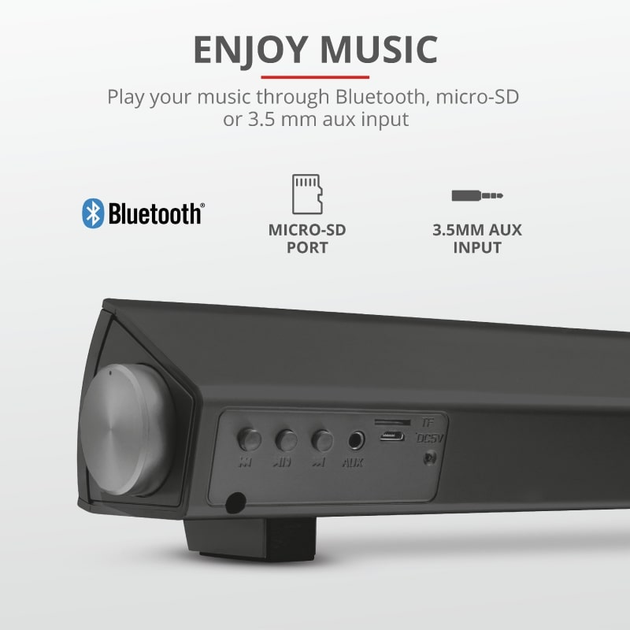 Акустична система Trust Lino Bluetooth Чорна - изображение 10