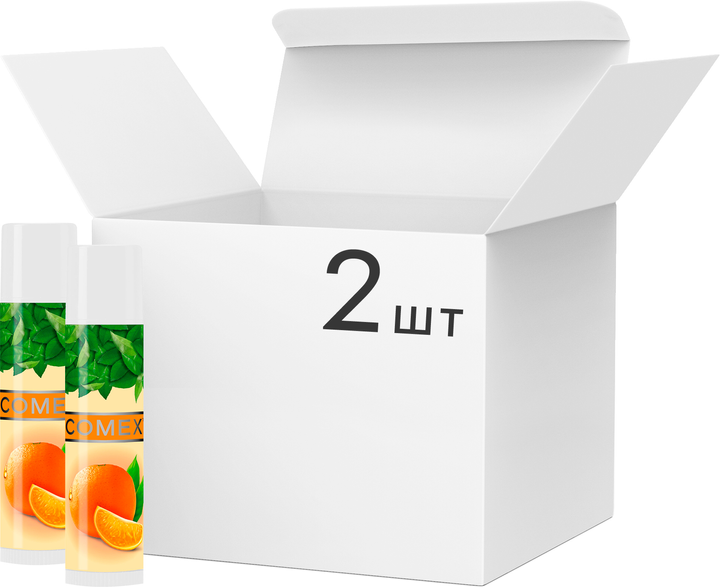 Акція на Упаковка натуральних бальзамів для губ Comex Апельсин 2 шт. х? 5 г від Rozetka