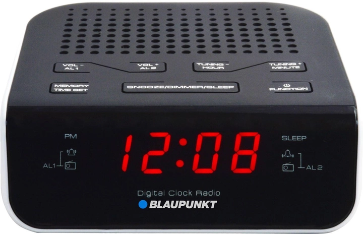 Odbiornik radiowy Blaupunkt Radio Clock Czarny, Biały (CR5 WH) - obraz 1