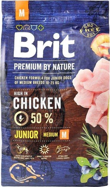 Сухой корм для щенков и молодых собак средних пород с курицей Brit Premium Junior M 3 кг - Фото 3 Сухой корм для щенков и молодых собак средних пород с курицей Brit Premium Junior M 3 кг - изображение 3