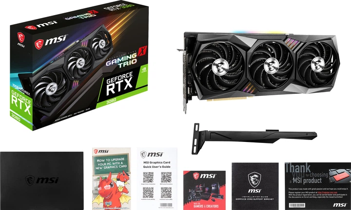 Видеокарта MSI PCI-Ex GeForce RTX 3080 Gaming X Trio 10GB GDDR6X