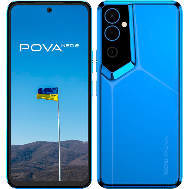 Смартфон Tecno LG6n POVA NEO-2 4/64Gb (4895180789106) Cyber Blue UA ...