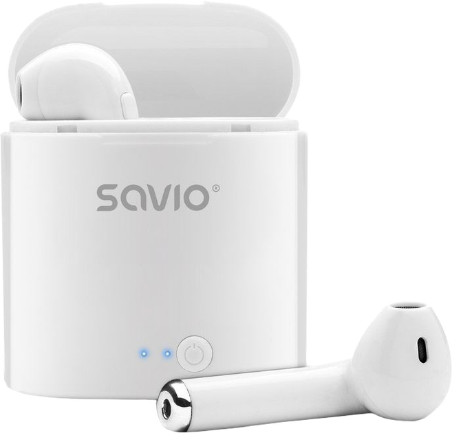 Навушники Savio TWS-01 Білі - зображення 1