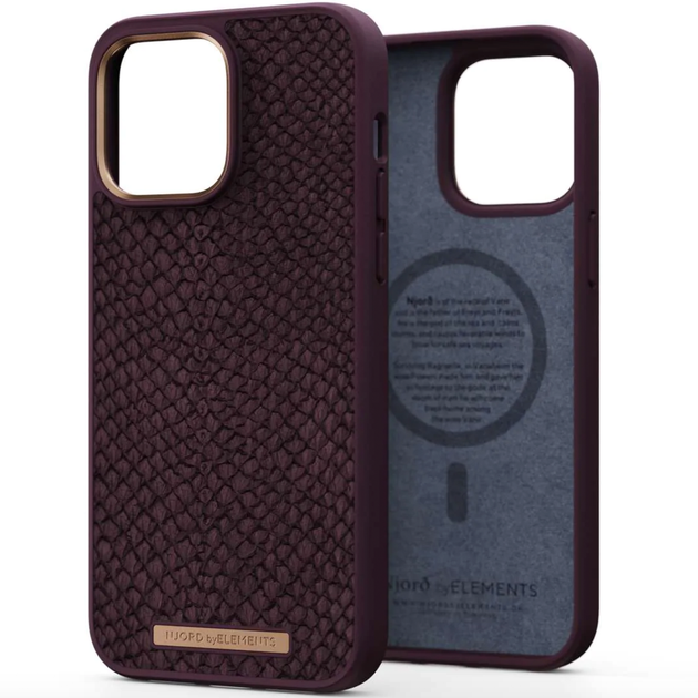 Чехол Njord Salmon Leather MagSafe Case Rust for iPhone 14 Pro (NA43SL03) - изображение 2