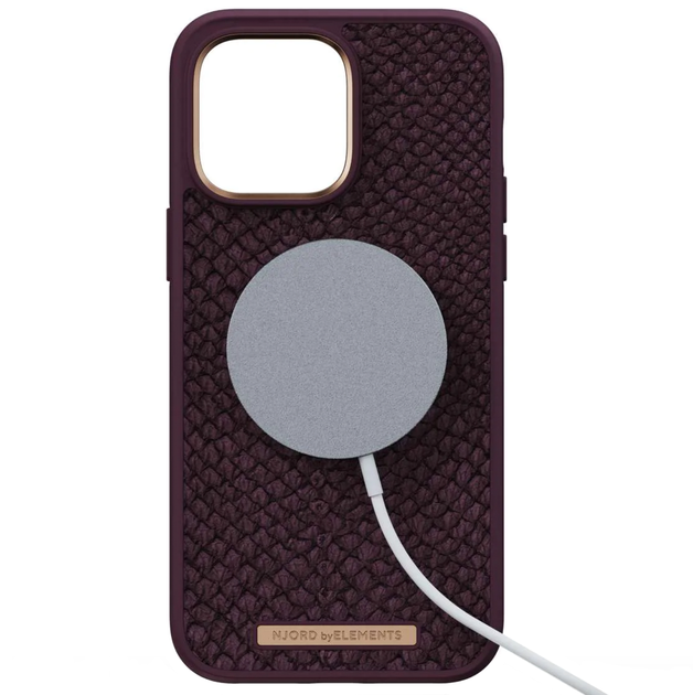Чехол Njord Salmon Leather MagSafe Case Rust for iPhone 14 Pro (NA43SL03) - изображение 4