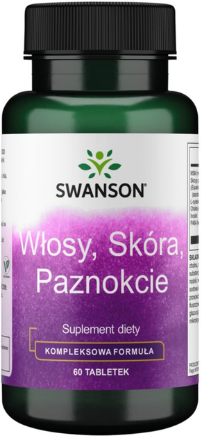 Swanson Włosy, Skóra, Paznokcie 60 tabletek (SW883) - obraz 1