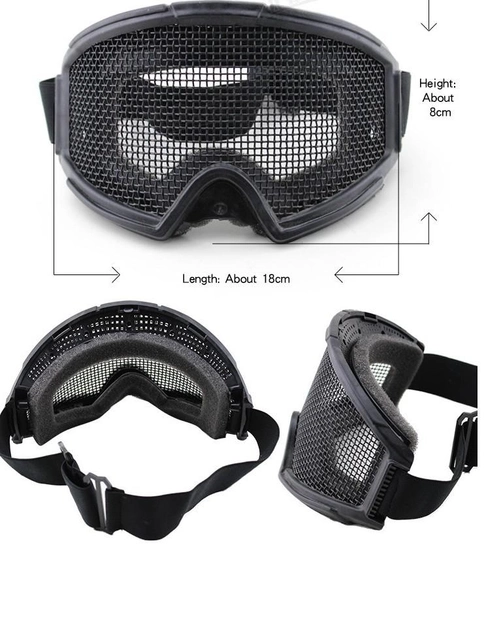 Защитная маска-очки Transformers Foundation плетенка Black (для Airsoft, Страйкбол) - изображение 2