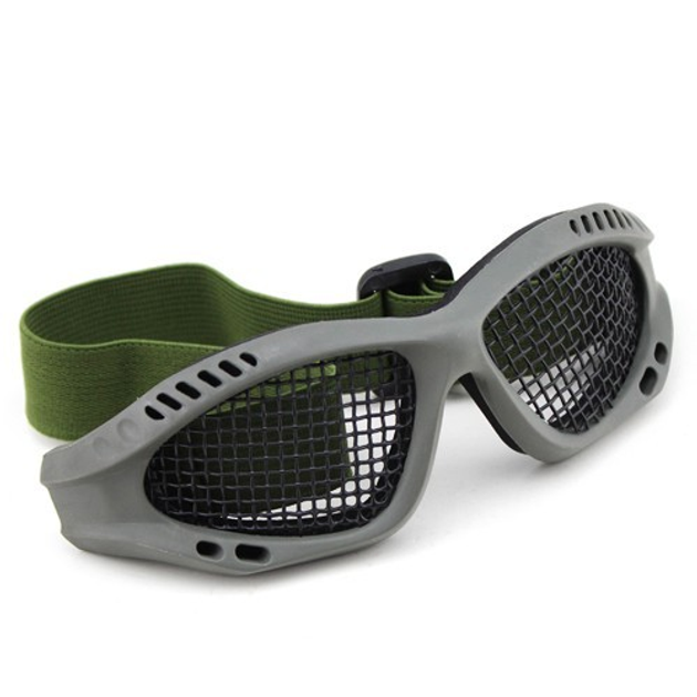 Защитные очки-сетка V2 плетенка Olive (для Airsoft, Страйкбол) - изображение 1