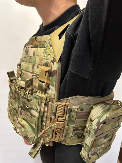 Плитоноска WAS Warrior LPC V1 DFP TEMP with Triple Open 7.62mm, 2x Utility Pouches - зображення 2