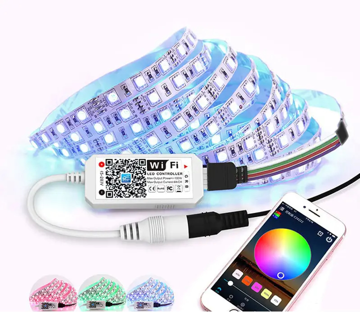 RGB Контроллер Wi-Fi 12-24 вольт для светодиодной ленты | Управление ...