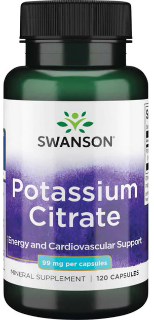 Swanson Cytrynian Potasu 99 mg 120 kapsułek (SWU395) - obraz 1