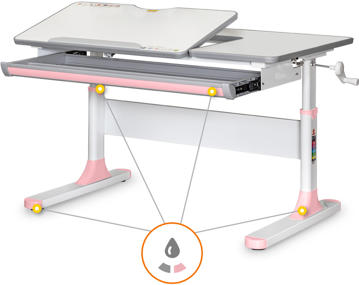 Детский стол Mealux Vancouver Multicolor PN Lite (BD-620 W/G MC + PN Lite) - изображение 2