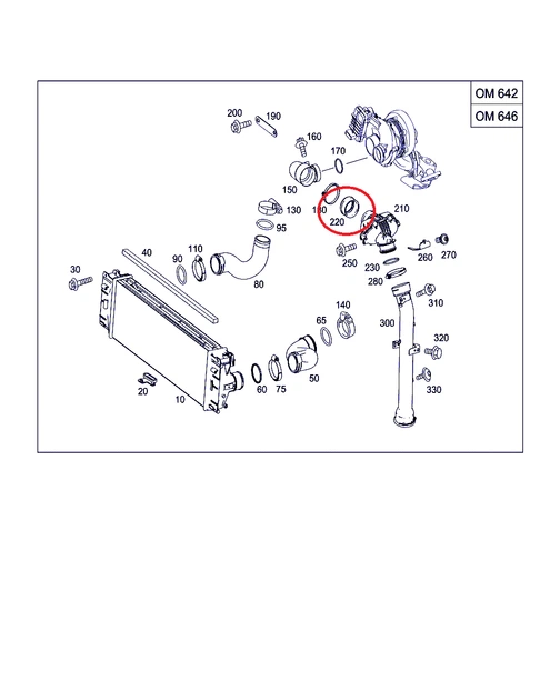 Уплотнительное кольцо патрубка интеркулера Mercedes W906, W639 A6420940051 - изображение 4