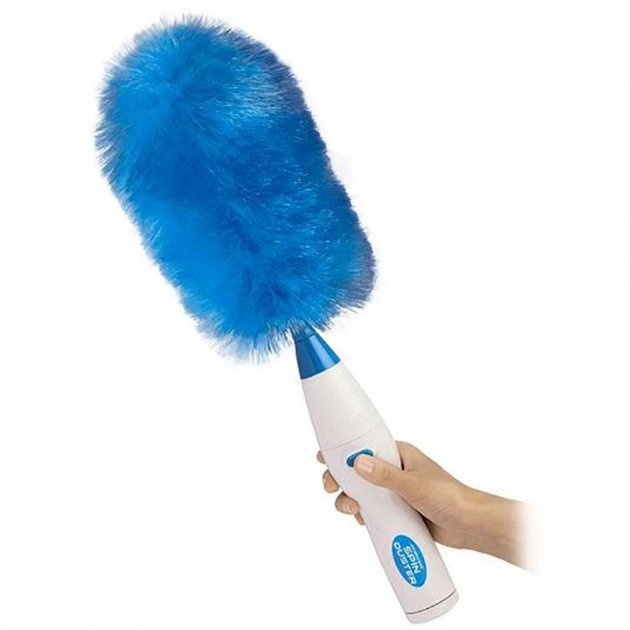Электрическая щетка для уборки пыли дома синяя Hurricane Spin Duster от ...