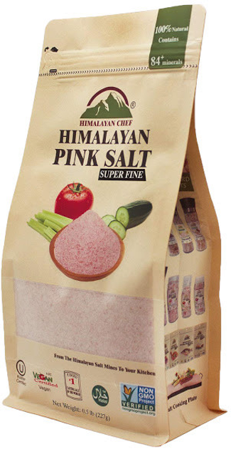 Соль розовая гималайская экстра мелкого помола, 227 г, Himalayan Chef ...