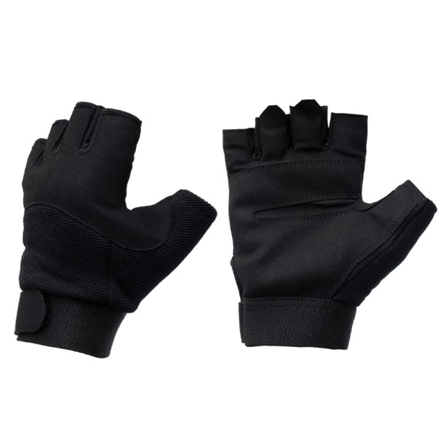 Універсальні тактичні рукавиці безпалі Army Fingerless Gloves Black М - зображення 1