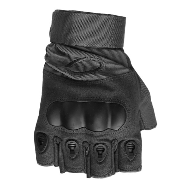 Тактические перчатки Oakley замшевые беспалые черные M - изображение 2