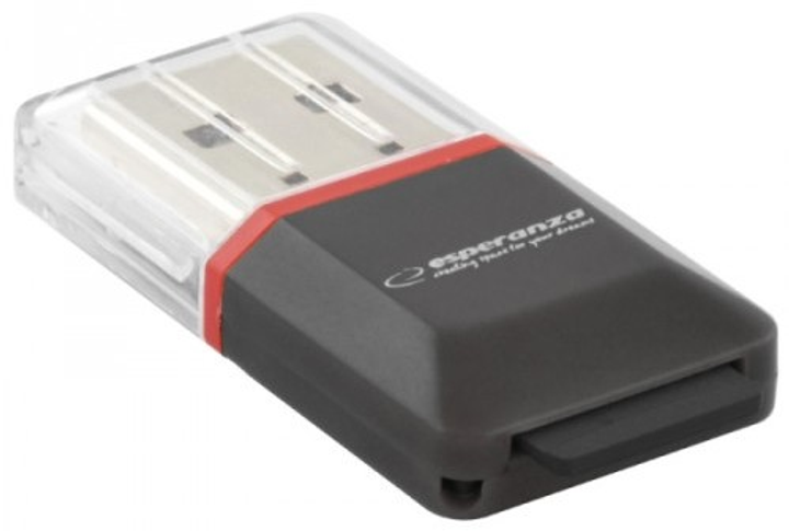 Czytnik kart Esperanza EA134K USB microSD/microSDHC Czarny - obraz 2