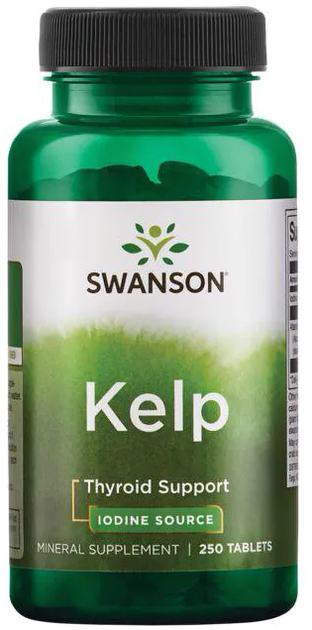 Swanson Kelp Atlantic Thyroid Support Algae 225 mcg 250 tabletek (SW1745) - obraz 1