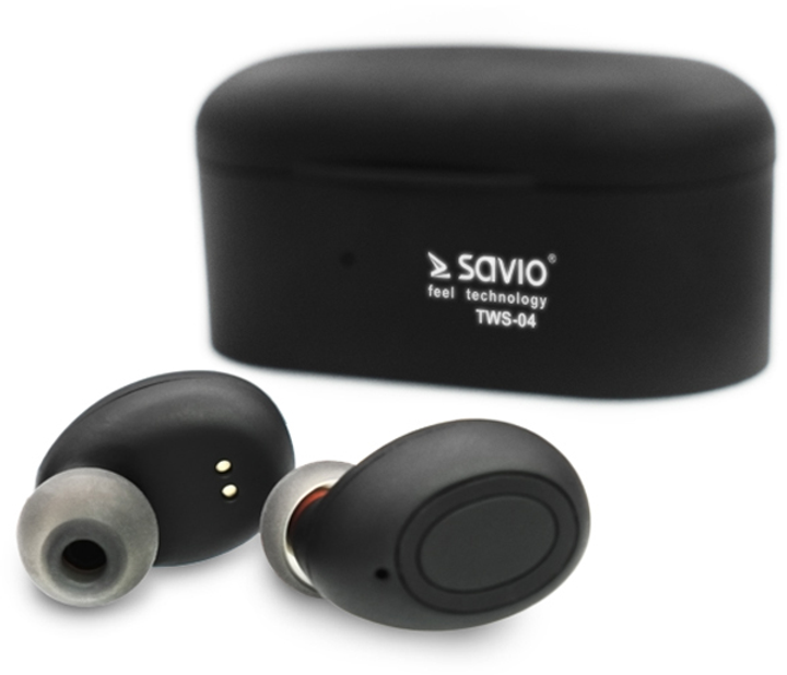 Słuchawki Savio TWS-04 Czarne - obraz 3