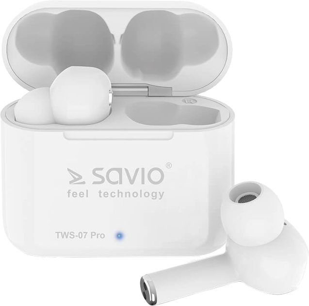 Słuchawki Savio TWS-07 PRO Białe - obraz 1