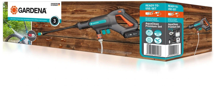 Мийка високого тиску Gardena AquaClean Premium Set 24 бар 300 Вт (14800-31.000.00) - зображення 7