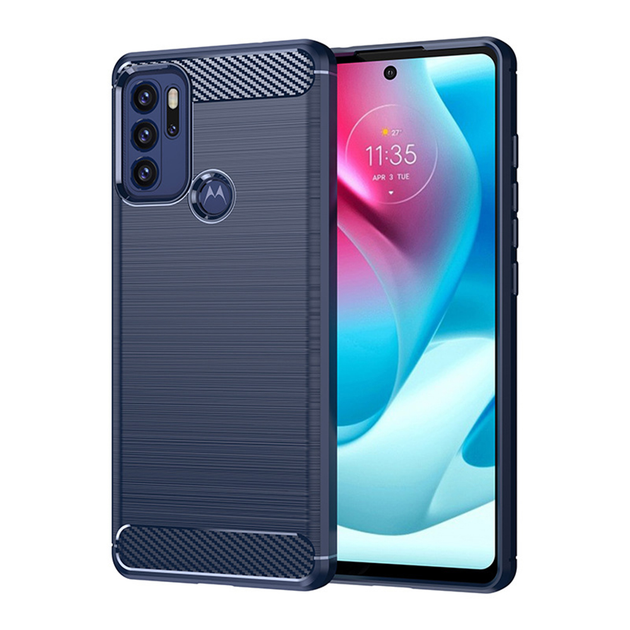 Чехол-накладка Polished Carbon для Motorola Moto G60 blue – фото ...